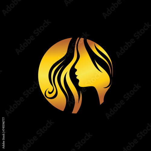 Hair beauty womens logo design for salon makeover hair stylist haidresser hair cut