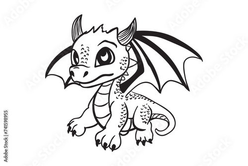 Cute dragon, Kids dragon, Cute mythical animal, Cartoon Dragon, Kids Dragon, Dragon Clipart, Dragon, Dragon Vector, Fantasy creature, Children's dragon illustration, Whimsical dragon, Adorable dragon 