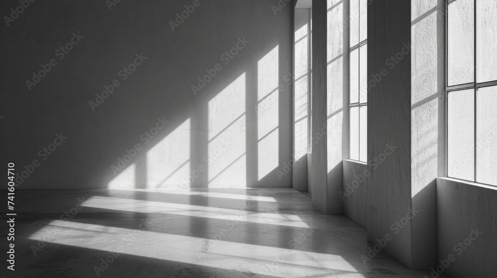 abstract. minimalistic background for product presentation. walls in large empty room. can full of sunlight. Loft wall or minimalist wall. Shadow, light from windows to plaster wall. abstract. minimalistic background for product presentation. walls in large empty room. can full of sunlight. Loft wall or minimalist wall. Shadow, light from windows to plaster wall.