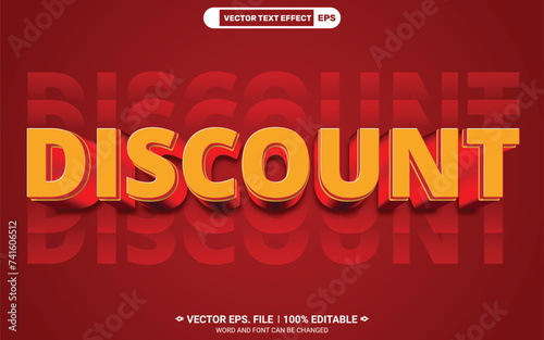 Super discount trendy style triple layer editable 3d vector text effect