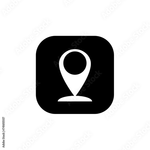 Silhouette Map Pin Icon Free Download Silhouette Map Pin Icon - GFXLoad