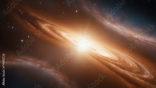 planet in space _A space view of a galaxy and light speed travel 