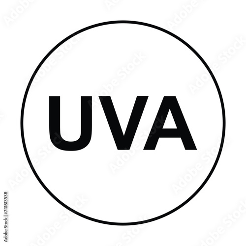 UVA sun protection cosmetics icon , UVA sun protection cosmetics symbol , vector illustration