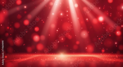 Red background with light beam spotlight illustration