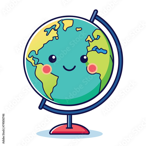 Cartoon globe