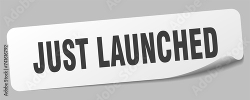 just launched sticker. just launched label