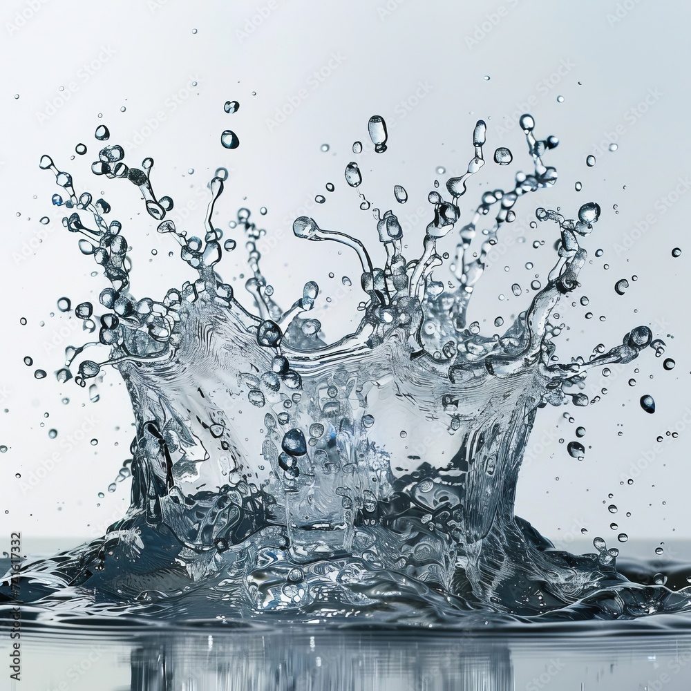 Water Splash on White Background Water Splash on White Background