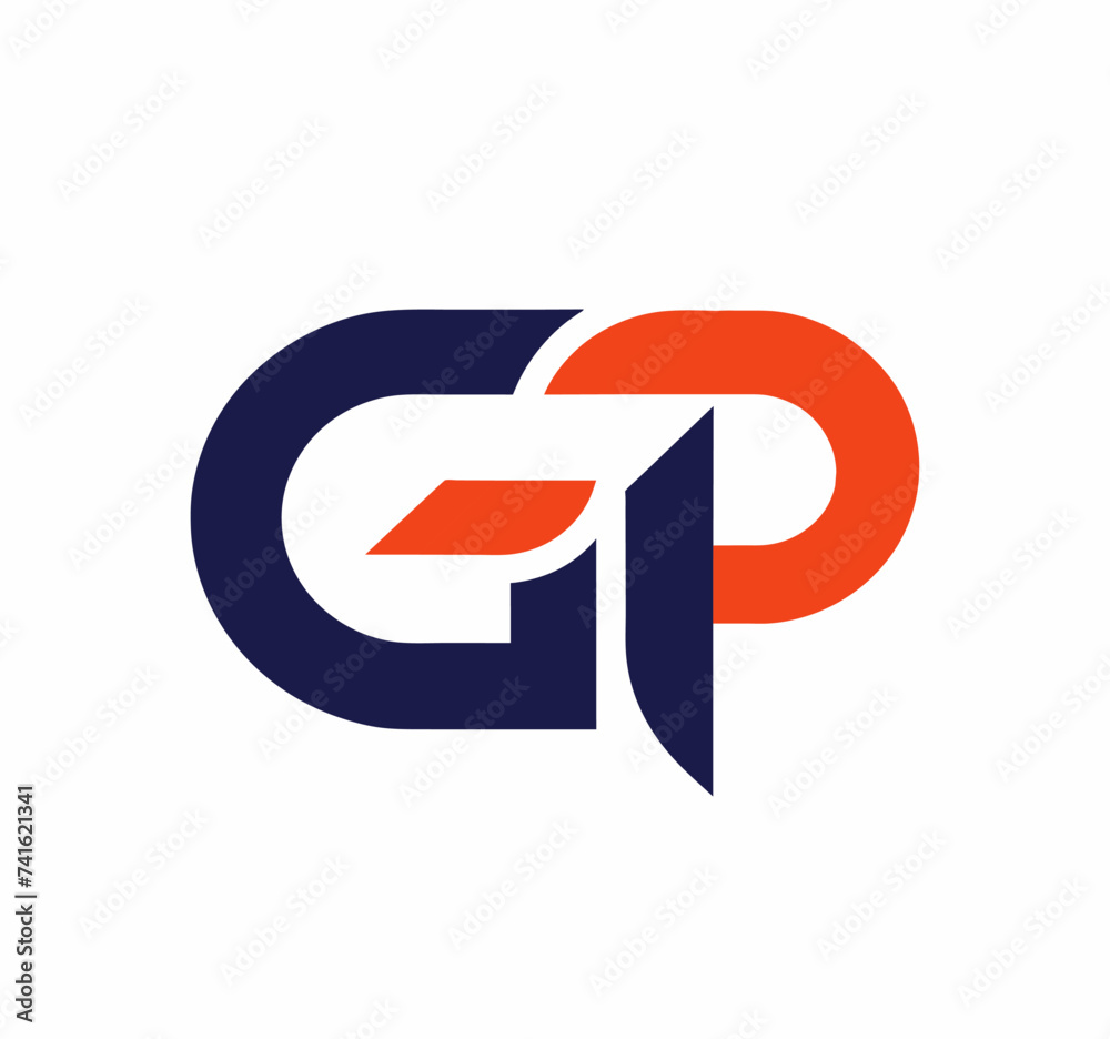 Alphabet letter icon logo GP or PG Alphabet letter icon logo GP or PG