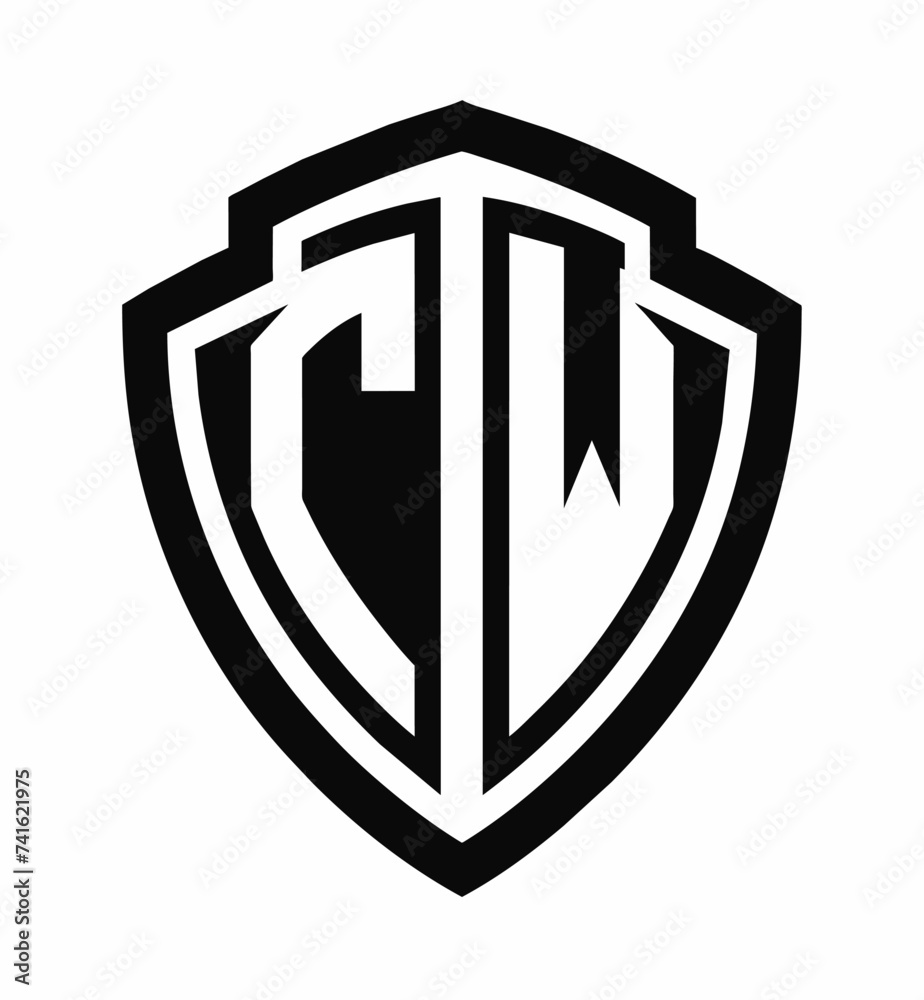Letter CW logo vector