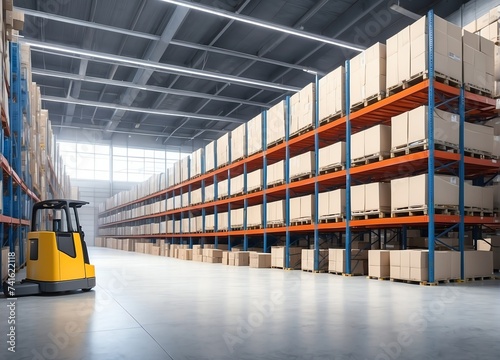 Logistics distribution center on Retail warehouse from Generative AI
