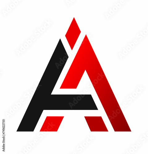 Vector modern monogram initial letter AAA logo design template