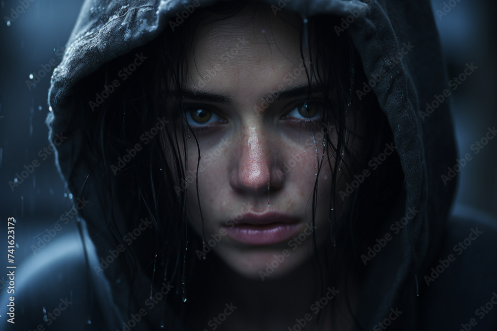 Concept of depression and mental health issues personal inner struggle pain and isolation generative ai Concept of depression and mental health issues personal inner struggle pain and isolation generative ai