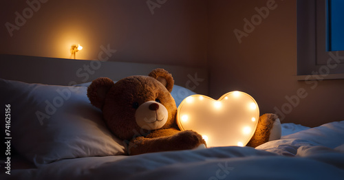 Teddy Bear with a Led Heart