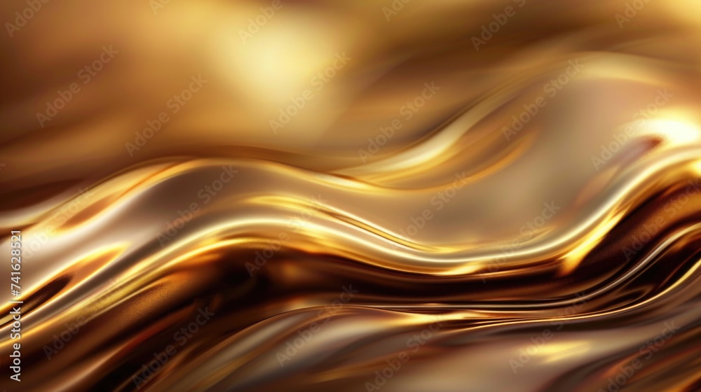 Luxurious Liquid Gold Waves - Rich Metallic Texture for Opulent and High-End Backgrounds