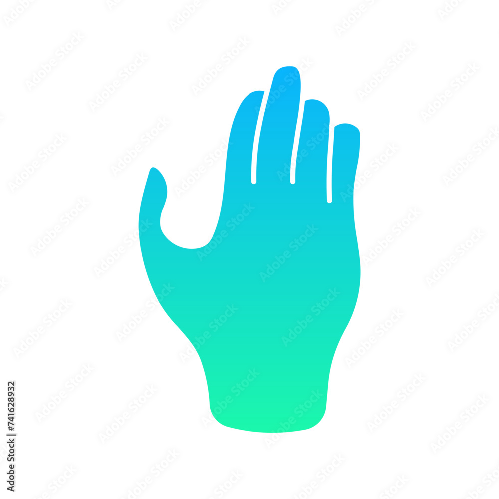 Obraz premium Hand Flat Gradient Style