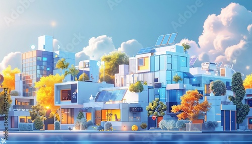 AI-Driven Sustainable Living Solutions, AI-driven sustainable living solutions with an image showing smart home technologies optimizing energy usage, AI