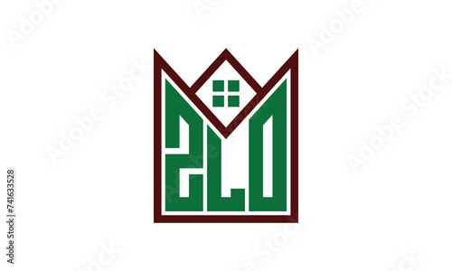 ZLO initial letter real estate builders logo design vector. construction ,housing, home marker, property, building, apartment, flat, compartment, business, corporate, house rent, rental, commercial