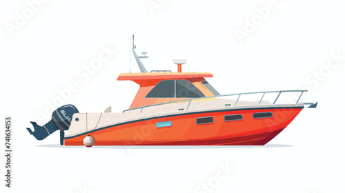 New boat vector flat minimalistic isolated illust © Mishi