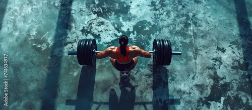 Gym exercise barbell deadli...