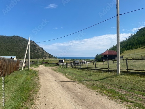 landscapes on the shore of Lake Baikal photo