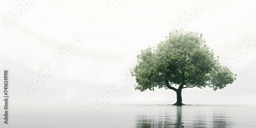 An isolated rain tree on a pure white background