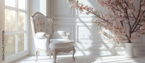 White leather vintage style...