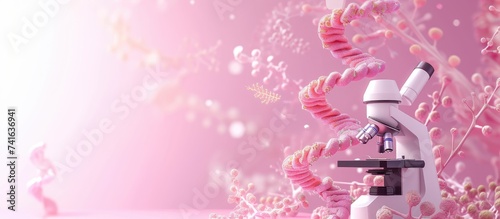 Microscope standing near mu...