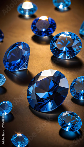 Sapphire Gemstone  Precious  Blue  Luxury  Jewelry  Gem  Fashion  Accessories  Sparkle  Glitter  Expensive  Rare  Shiny  Elegant  AI Generated