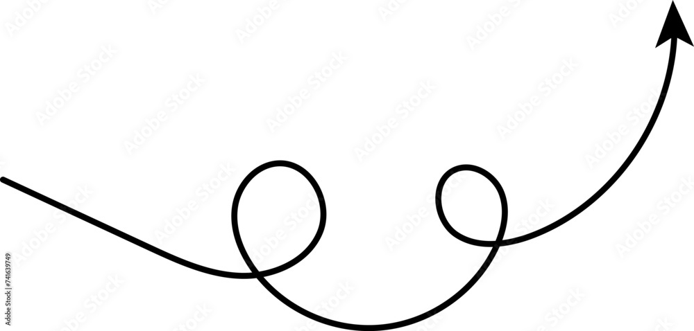Hand drawn arrows. Hand drawn freehand different curved lines, swirls arrows. Curved arrow line. Doodle, sketch style. Isolated Vector illustration. Hand drawn arrows. Hand drawn freehand different curved lines, swirls arrows. Curved arrow line. Doodle, sketch style. Isolated Vector illustration.