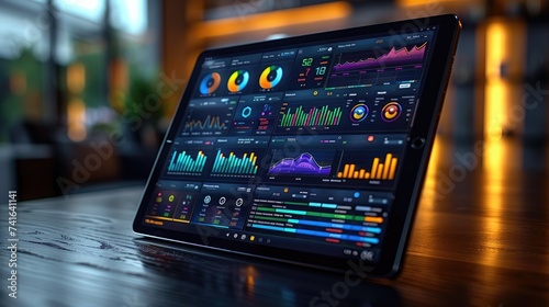 Close up of a tablet with f...