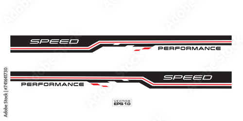Wrap Design For Car vectors. Sports stripes, car stickers black color. Racing decals for tuning_20240221