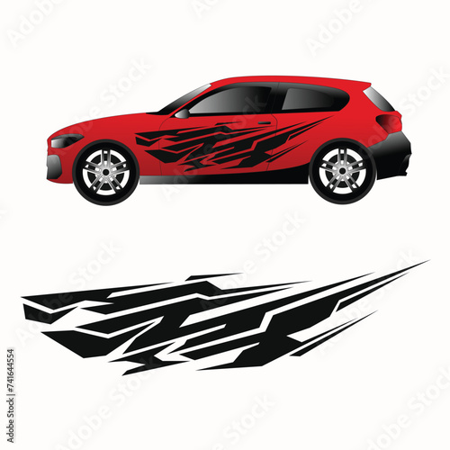 vector car body livery sticker design