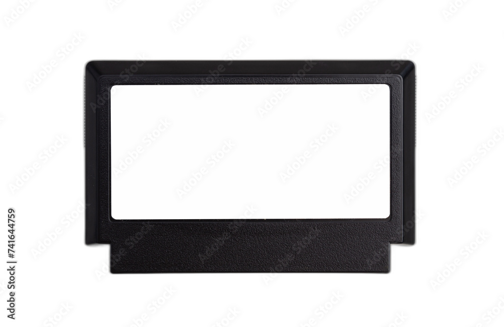 a retro game cartridge with blank label isolated a retro game cartridge with blank label isolated