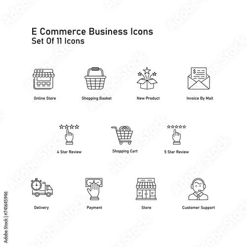 Ecommerce Business Essentials Vector Icon Design © Creative_Expert