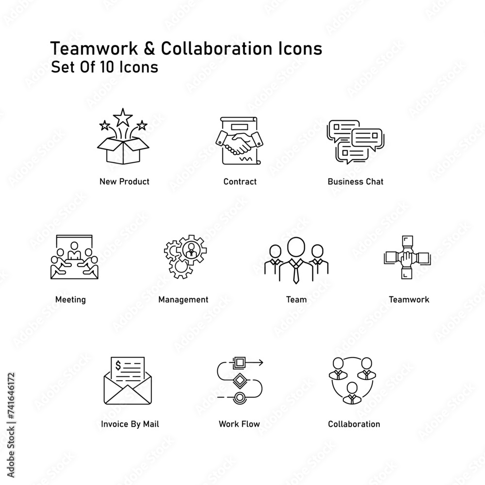 Teamwork and Collaboration Vector Icon Design