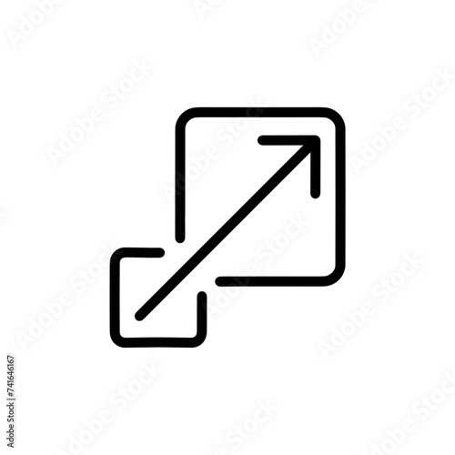 Scalability or scalable system line art vector icon for apps and websites