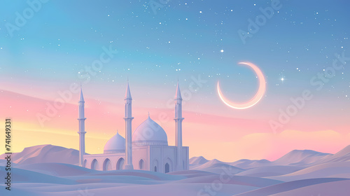 illustration islamic mosque background