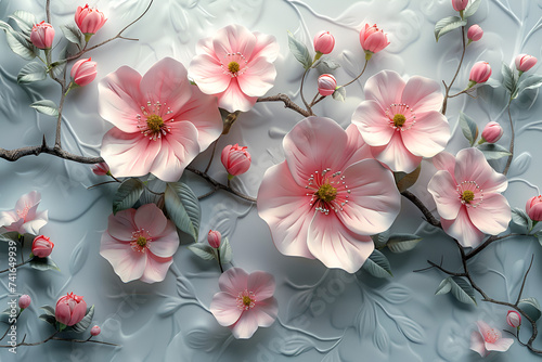 3d mural flowers wallpaper. 