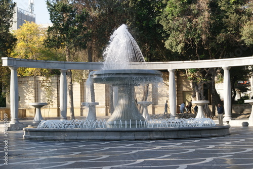 Fountain in the center of the capital of the Republic of Azerbaijan Baku