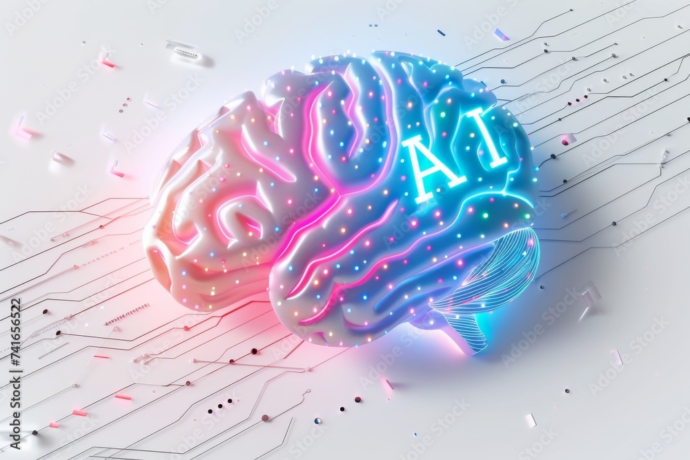 AI Brain Chip pns. Artificial Intelligence substance b human computer ...