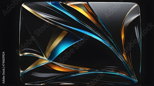 a wall decor on a black background. abstract background