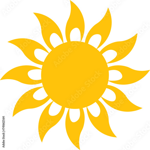 Cute Sun Cartoon Element