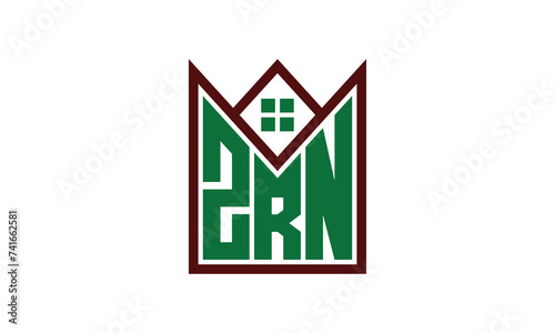 ZRN initial letter real estate builders logo design vector. construction ,housing, home marker, property, building, apartment, flat, compartment, business, corporate, house rent, rental, commercial photo