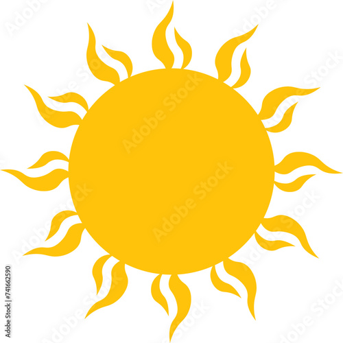 Cute Sun Cartoon Element