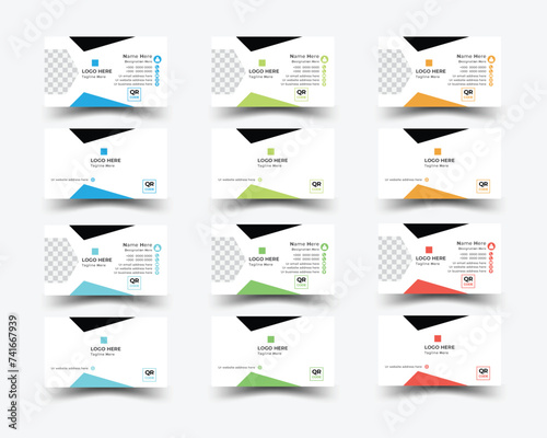 Business card design double sided, Visiting card , Business card for business and personal use, Vector illustration design, Unique business card design, Business card template, Corporate business card