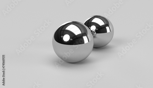Fototapeta Naklejka Na Ścianę i Meble -  Metl Balls with on Surface