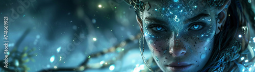 Avatar customization for underwater exploration soft light supernatural abilities for virtual seas photo
