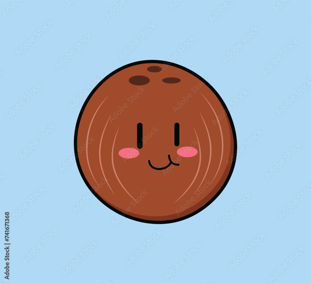 Fototapeta premium Cute Cartoon Fruit character Vector Art. Simple and fun design for kids