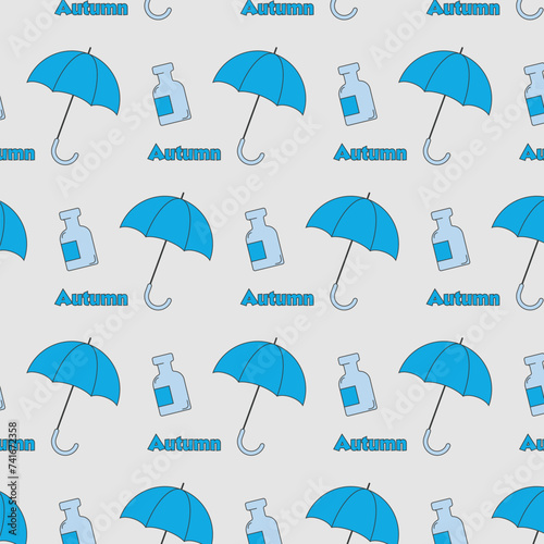 pattern for a textile factory, children's pattern, pattern with an umbrella photo