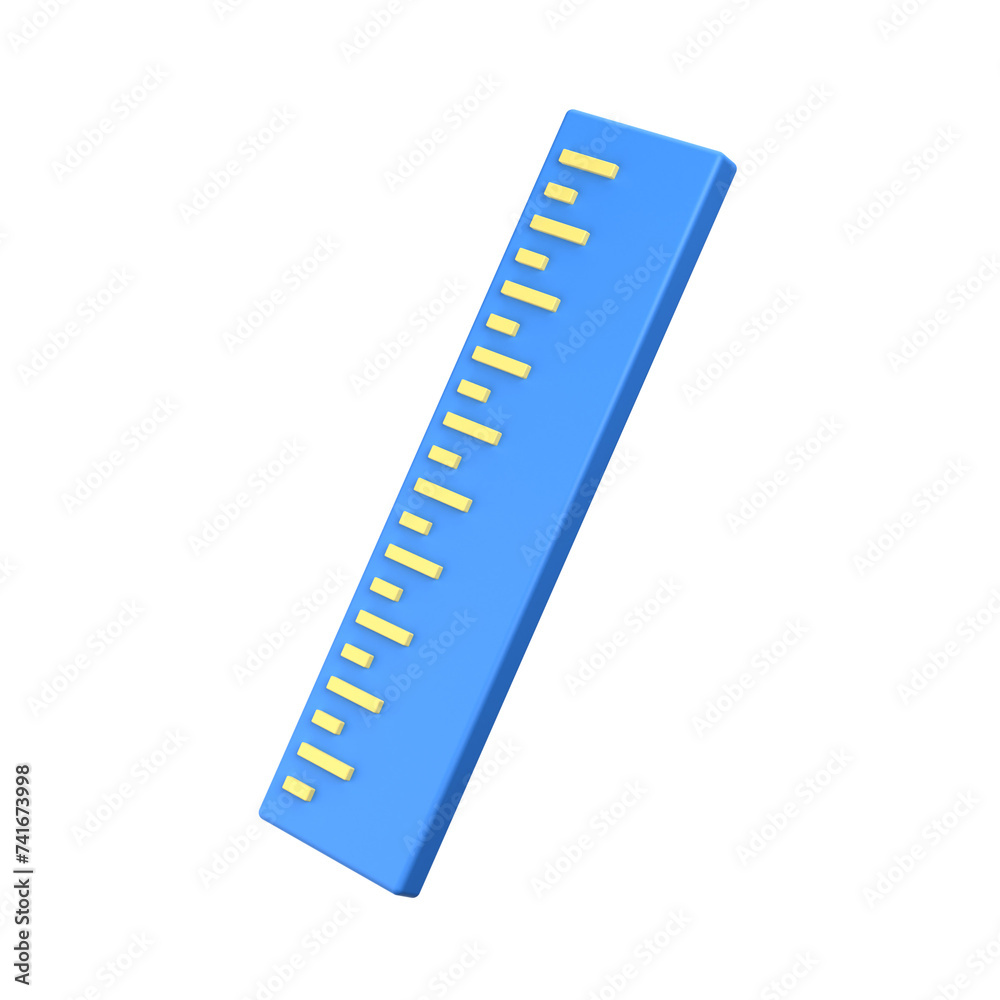3D Ruler Education Icon 3D Ruler Education Icon